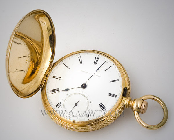 Pocket Watch, E. Howard & Co., Gold, Reed's Patent, #10152
Boston, Massachusetts
19th Century, entire view
